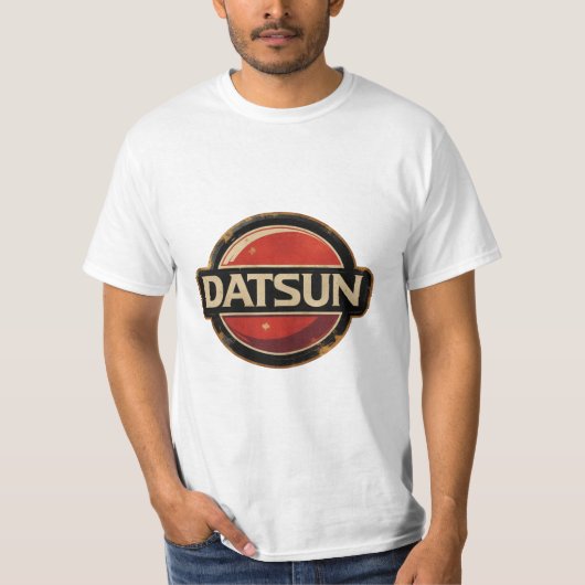 Klassisches Retro Datsun Logo T-Shirt (Vorderseite)