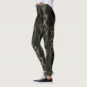 Klassisches Retro-Design in Schwarz und Gold Leggings (Links)
