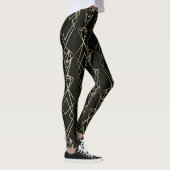 Klassisches Retro-Design in Schwarz und Gold Leggings (Rechts)