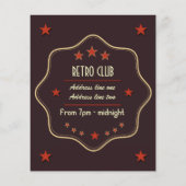 Klassisches Retro-Etikett mit individuellem Text Flyer (Hinten)