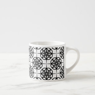 Klassisches Retro-Feeling geometrisches Muster Espressotasse