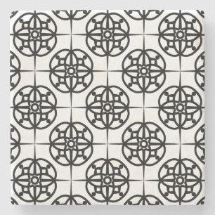 Klassisches Retro-Feeling geometrisches Muster Steinuntersetzer