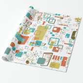 Klassisches Retro Geschenkpapier (Ungerollt)