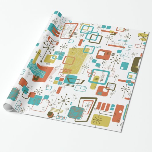 Klassisches Retro Geschenkpapier (Ungerollt)