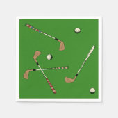 Klassisches Retro Golf Golfer Clubs Balls Muster Serviette (Vorderseite)