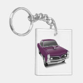 Klassisches Retro-Lila Auto Schlüsselanhänger (Vorderseite links)