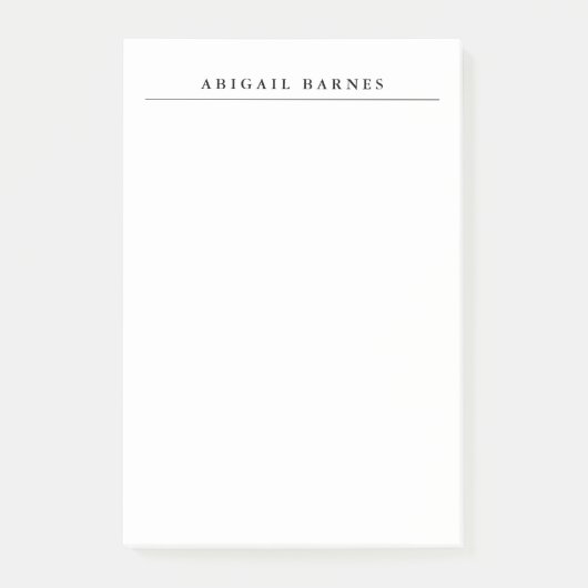 Klassisches Retro Minimalistisch Beruflich Post-it Klebezettel (Vorderseite)