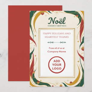 Klassisches Retro Noël Branding Suite Edition Feiertagskarte