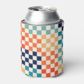 Klassisches Retro-Prüfbrettmuster Dosenkühler (Kanne Vorderseite)