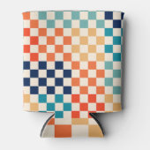 Klassisches Retro-Prüfbrettmuster Dosenkühler (Vorderseite)