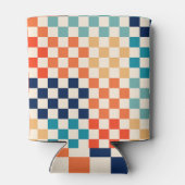 Klassisches Retro-Prüfbrettmuster Dosenkühler (Rückseite)