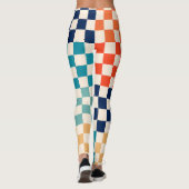 Klassisches Retro-Prüfbrettmuster Leggings (Rückseite)