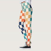 Klassisches Retro-Prüfbrettmuster Leggings (Links)