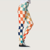 Klassisches Retro-Prüfbrettmuster Leggings (Rechts)