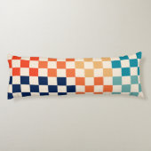 Klassisches Retro-Prüfbrettmuster Seitenschläferkissen (Rückseite)