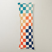 Klassisches Retro-Prüfbrettmuster Seitenschläferkissen (Vorderseite Vertikal)