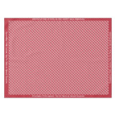 Klassisches Retro Red Checkered Gingham-Muster Tischdecke (Vorderseite (Horizontal))