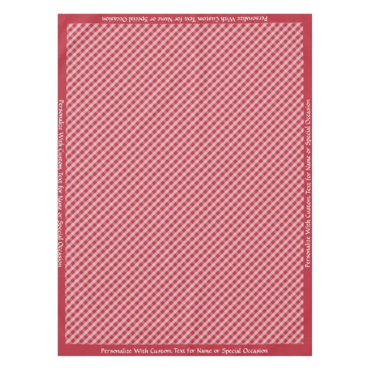 Klassisches Retro Red Checkered Gingham-Muster Tischdecke (Vorderseite)