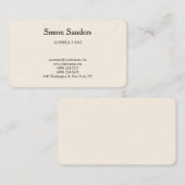 Klassisches Retro Schlicht Einfach Minimalistisch Visitenkarte (Vorne/Hinten)