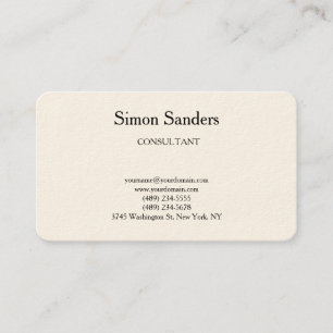 Klassisches Retro Schlicht Einfach Minimalistisch Visitenkarte