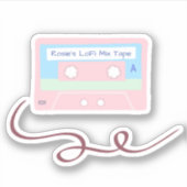 Klassisches Retro Vintag Soft Pastel Kassettenband Aufkleber (Vorderseite)