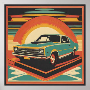 Klassisches Retro-Vintage-Autoposter Poster