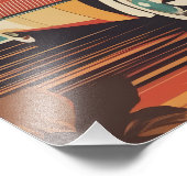 Klassisches Retro-Vintage-Poster Fotodruck (Ecke)
