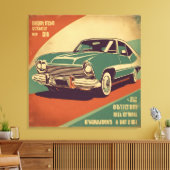 Klassisches Retro-Vintage-Poster Leinwanddruck (Insitu (Wohnzimmer))