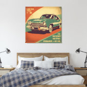 Klassisches Retro-Vintage-Poster Leinwanddruck (Insitu (Schlafzimmer))