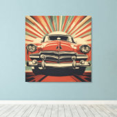 Klassisches Retro-Vintage-Poster Leinwanddruck (Insitu (Holzboden))