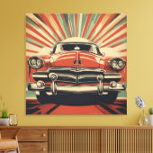 Klassisches Retro-Vintage-Poster Leinwanddruck (Insitu (Wohnzimmer))