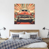 Klassisches Retro-Vintage-Poster Leinwanddruck (Insitu (Schlafzimmer))