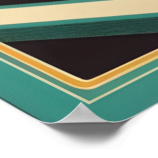 Klassisches Retro-Vintage-Poster Poster (Ecke)