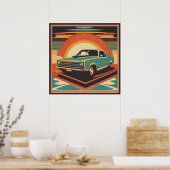 Klassisches Retro-Vintage-Poster Poster (Küche)
