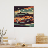 Klassisches Retro-Vintage-Poster Poster (Küche)