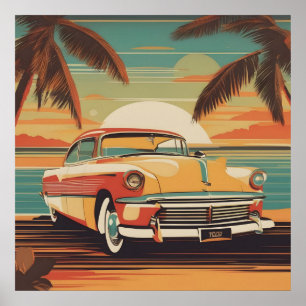 Klassisches Retro-Vintage-Poster Poster