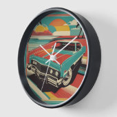 Klassisches Retro-Vintage-Poster Uhr (Winkel)