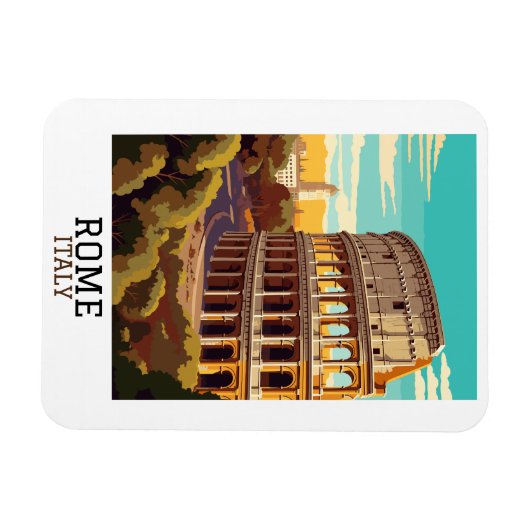 Klassisches Rom Italien Kolosseum Historisch Magnet (Horizontal)