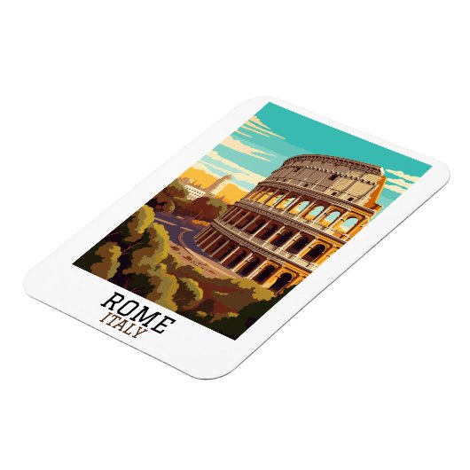 Klassisches Rom Italien Kolosseum Historisch Magnet (Linke Seite)