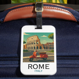 Klassisches Rom Italien Kolosseum Vintage Reise Gepäckanhänger