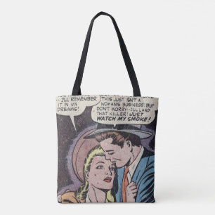 Klassisches Romantisches Comic der 50er Jahre Tasche