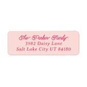 Klassisches Rosa auf rosa Rücksendeadresse (Vorne)