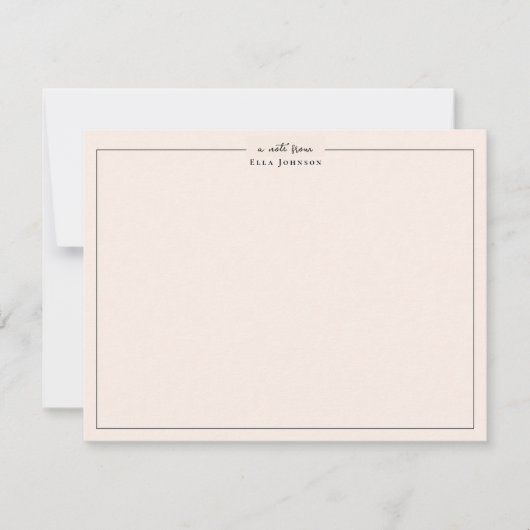 Klassisches Rosa Beruflich Dankeskarte (Vorderseite)