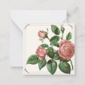 Klassisches Rosa Bouquet Mitteilungskarte (Vorderseite)