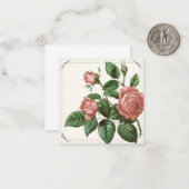 Klassisches Rosa Bouquet Mitteilungskarte (Vorderseite/Rückseite Beispiel)