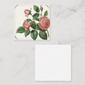 Klassisches Rosa Bouquet Mitteilungskarte (Vorne/Hinten)