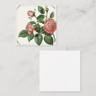 Klassisches Rosa Bouquet Mitteilungskarte