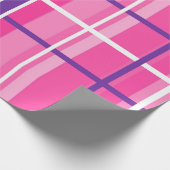 Klassisches rosa Buffalo Kariertes Wrapping Paper Geschenkpapier (Ecke)
