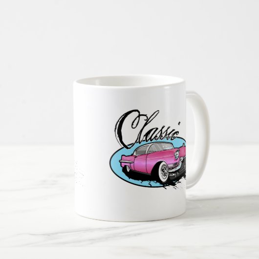 Klassisches rosa Cadillac Kaffeetasse (VorderseiteRechts)