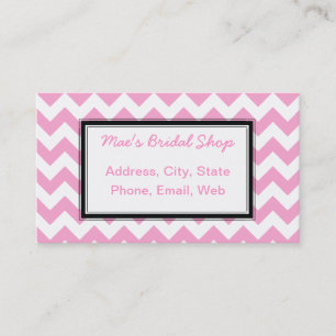 Klassisches rosa Chevron-Muster Visitenkarte